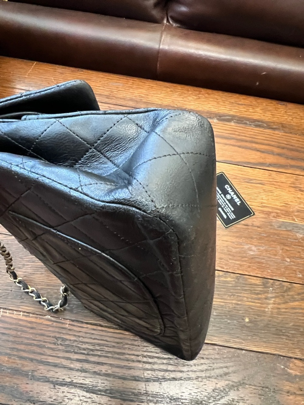 CHANEL Black Quilted double flap bag - Picture 12 of 16